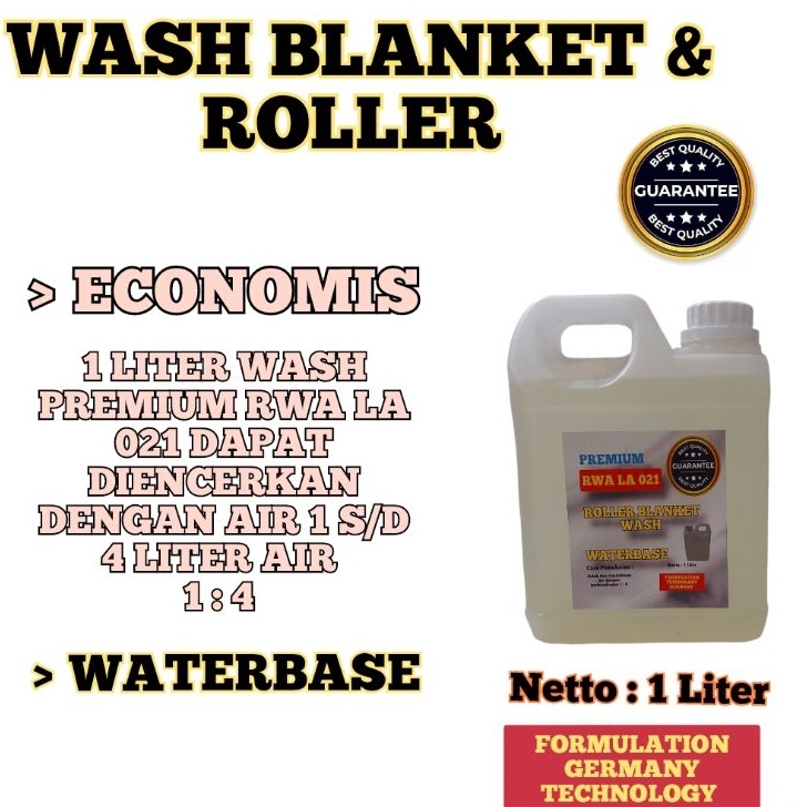 

Hematku Wash Blanket Roller RWA LA waterbasepembersih blanket dan rol mesin cetak offset