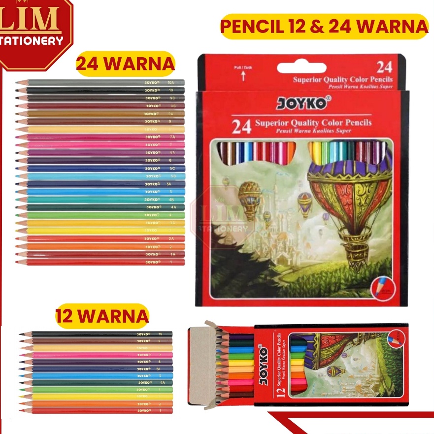 

Mega Pensil Warna Joyko 2412 Warna Set CP1 CP11