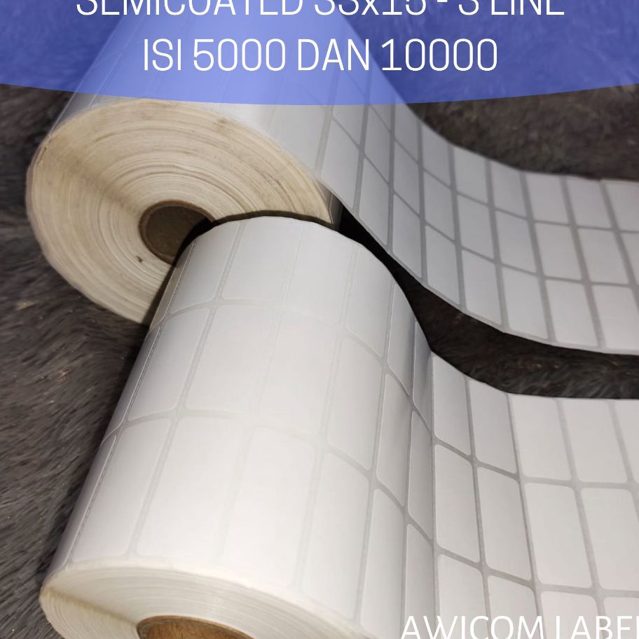 

Boom Label Barcode Semicoated 33x15 33 x 15 mm 3 core 1 isi 1