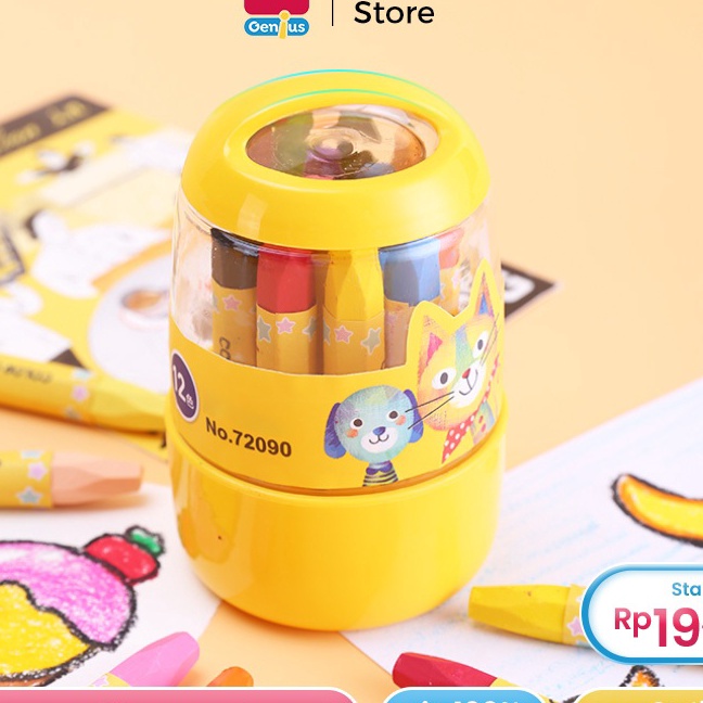 

HJ6 Deli 1224 warna oil pastel desain Barrel mudah untuk diambil dan ditempatkan 729 7292