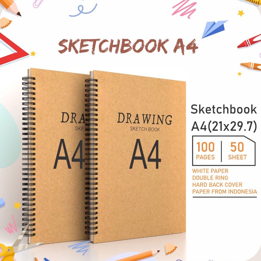 

Hot Buku Gambar Sketchbook Wired A4 Craft Cover JilidSpiral