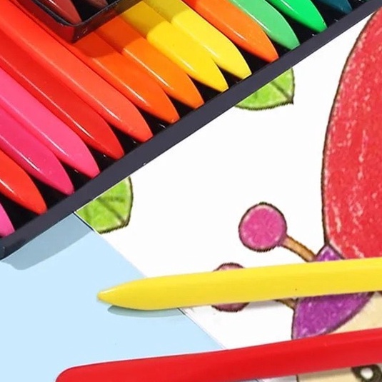 

KF7 HM92 Crayon Lab Non Toxic Krayon Triangular Crayon Plastik Anti Kotor Tangan Crayon Lab Triangle