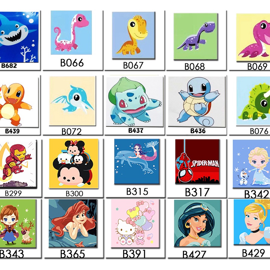 

Terbatas METH DINO ANIMAL PRINCESS PIKACHU PAINT BY NUMBER PAINTING BY NUMBERS DIY COLORING KIDS MELUKIS KANVAS ANAK LENGKAP MEWARNAI MUDAH AMAN LUCU LENGKAP 1 SET ALL IN ONE FRAME KAYU
