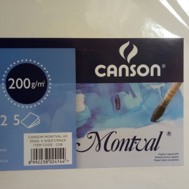 

Canson Montval A2 2gsm 5sht watercolor paper ART A7T9