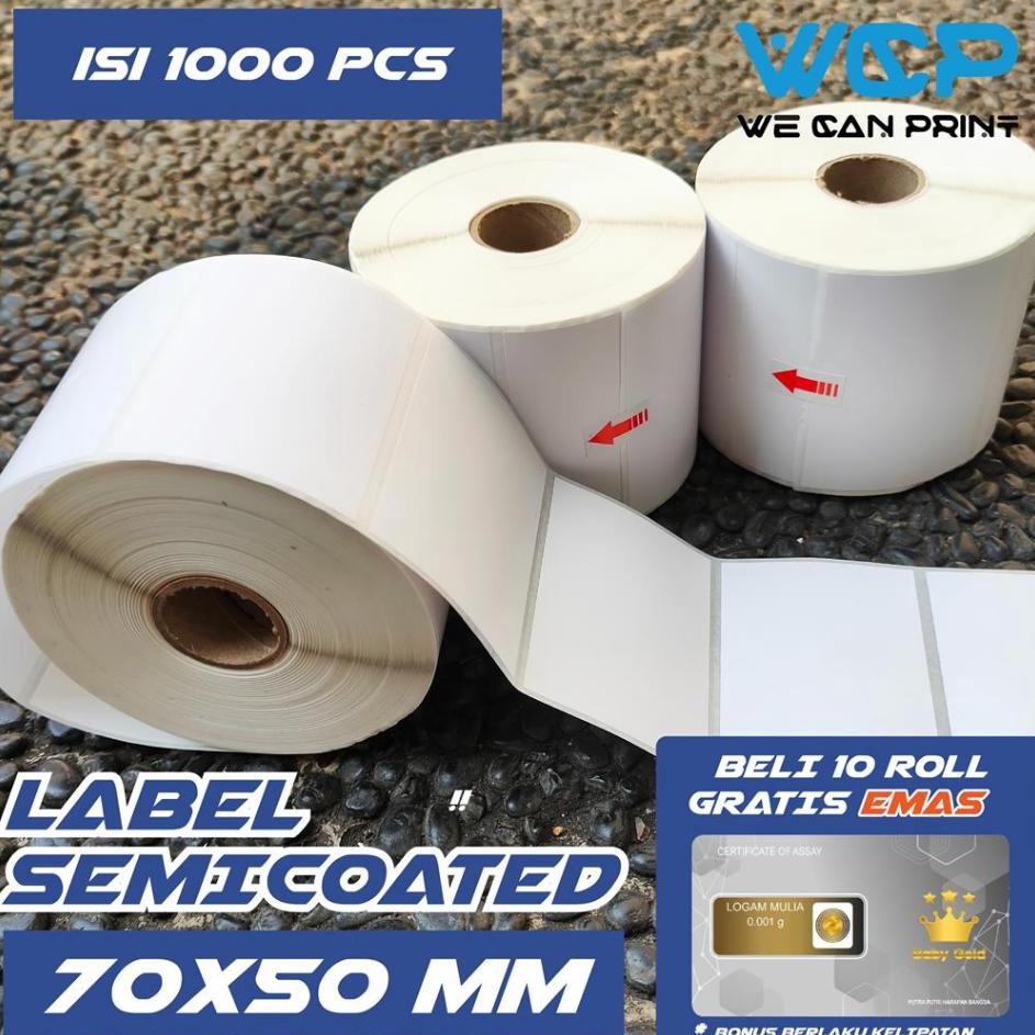 

Spesial Label Printer Barcode 7x5 Kes Sticker 7 x 5 mm Semicoated isi 1 pcs
