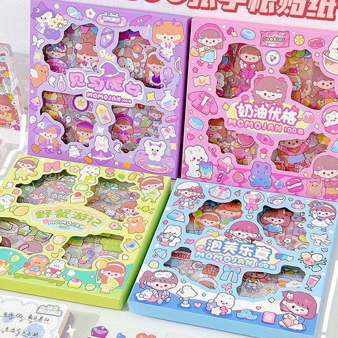 

Terbatas 1 Lembar Sticker Box Stiker Lucu Korea Wateroof Jaka
