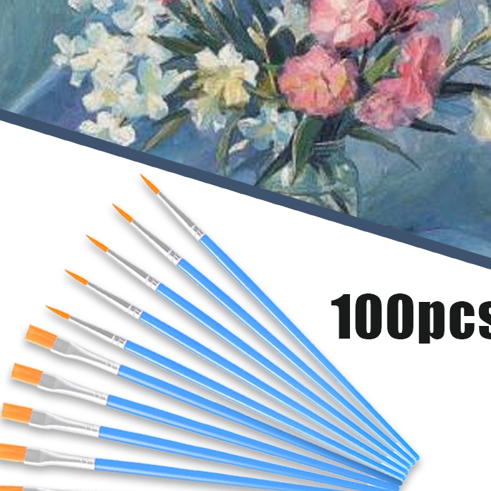 

Terjangkau 1pcs Kuas Lukis Akrilik Bulu Nilon Cat Air Artist Paint Brush Kuas Lukis Set Kuas Lukis Ujung Pointed Dan Flat