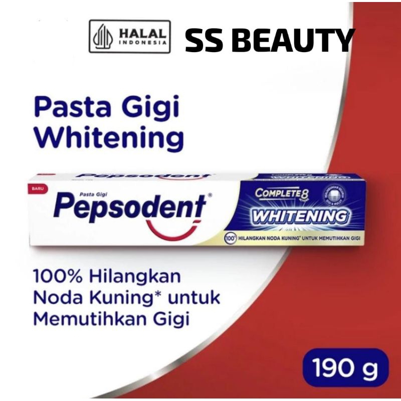 Pepsodent Complete 8 Whitening 190 gr