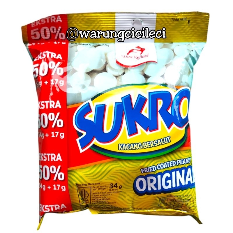 

SUKRO KACANG BERSALUT - DUA KELINCI RASA ORIGINAL 34g