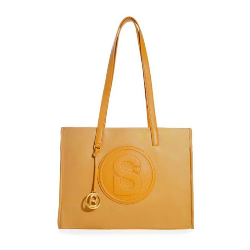 PL Aaliya Tote bag Apricot button scarves bs