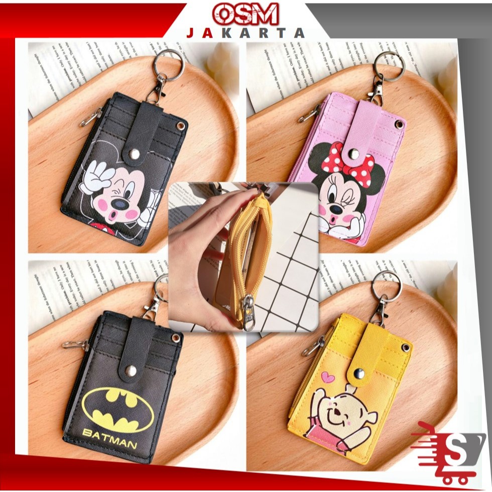 

OSM JKT D6462 Card Holder & Slot Koin / Name Tag ID Card Motif Karakter / Gantungan Lucu Kartu Nama / ID Card Lanyard Slot Koin