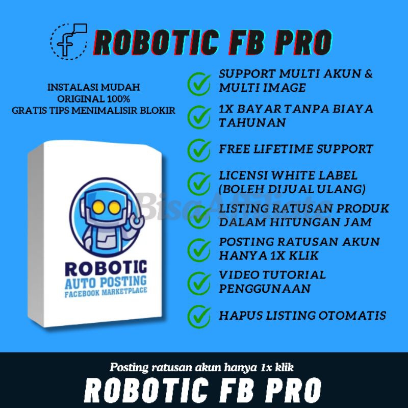 ROBOTIC PAKET LIFE TIME/TOOLS OTOMATIS POSTING FB/TOOLS FB PRO