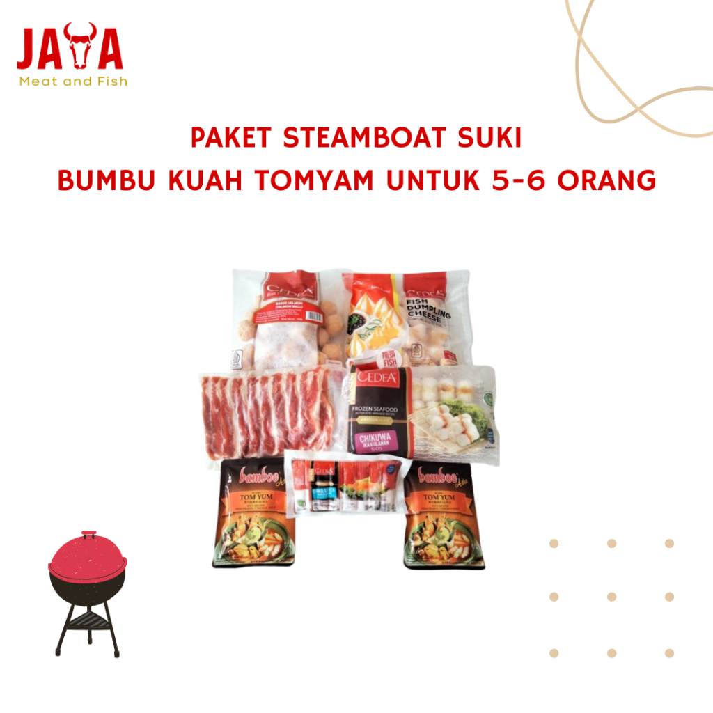 

PAKET BEEF STEAMBOAT SUKIYAKI KUAH TOMYAM / SLICE SHORTPLATE / CEDEA SUKI