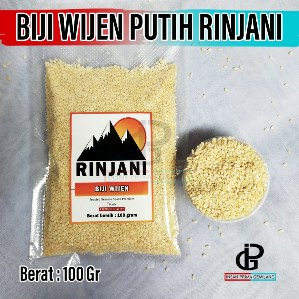 

100 gr Biji Wijen RINJANI / Biji Wijen Putih / Sesame Seed Mentah