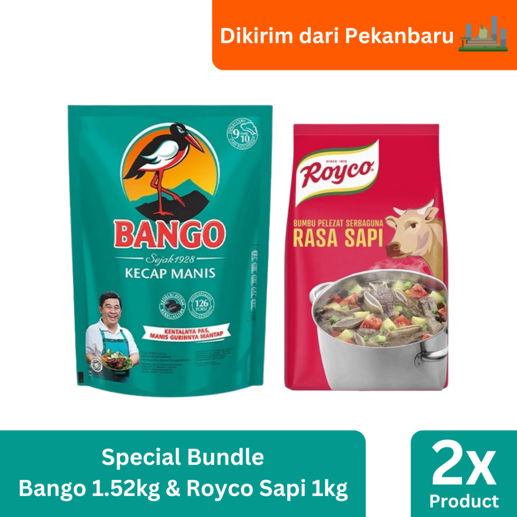 

Bango Kecap 1.5KG + Royco Sapi 1KG [Kirim dari Pekanbaru]