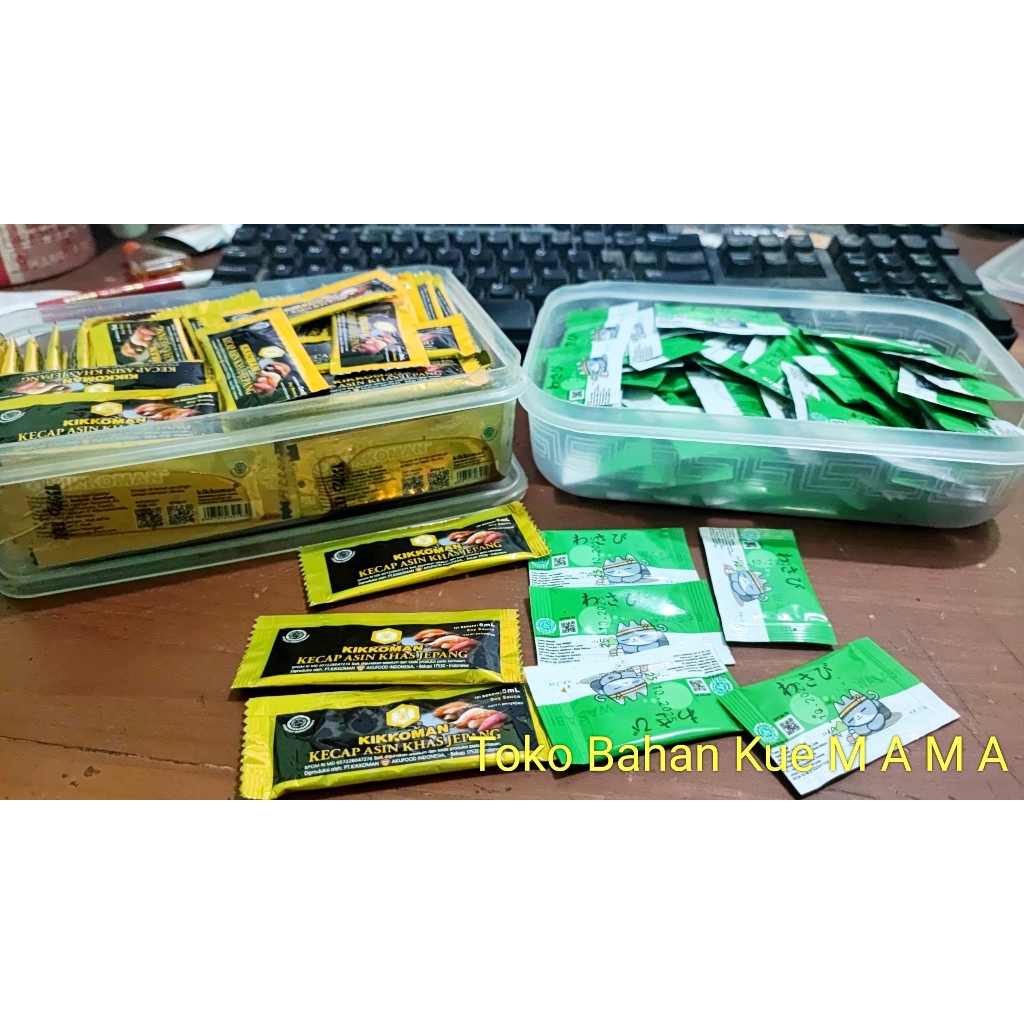

Saus atau Bumbu WASABI dan KECAP KIKKOMAN Pelengkap makan SUSHI