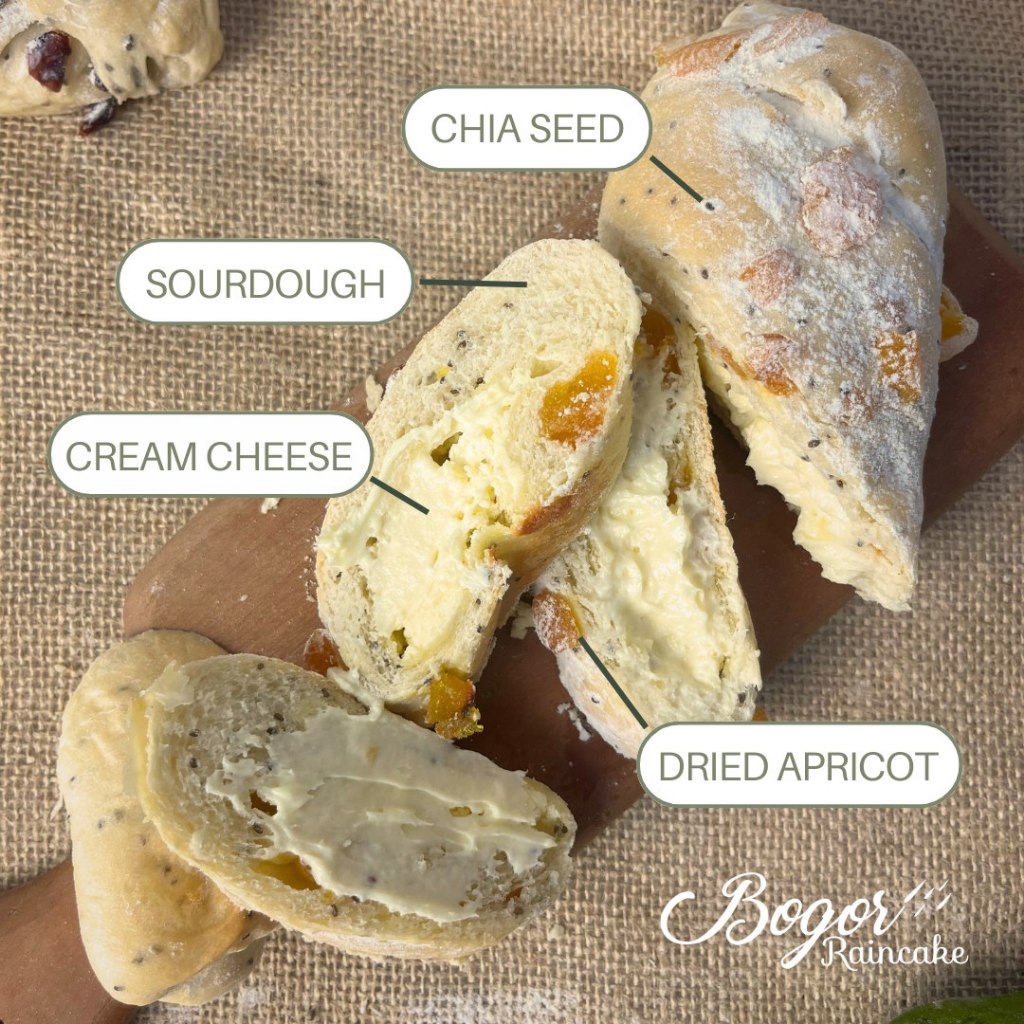 

Roti Artisan Apricot Cream Cheese With Chiaseed - Bogor Raincake