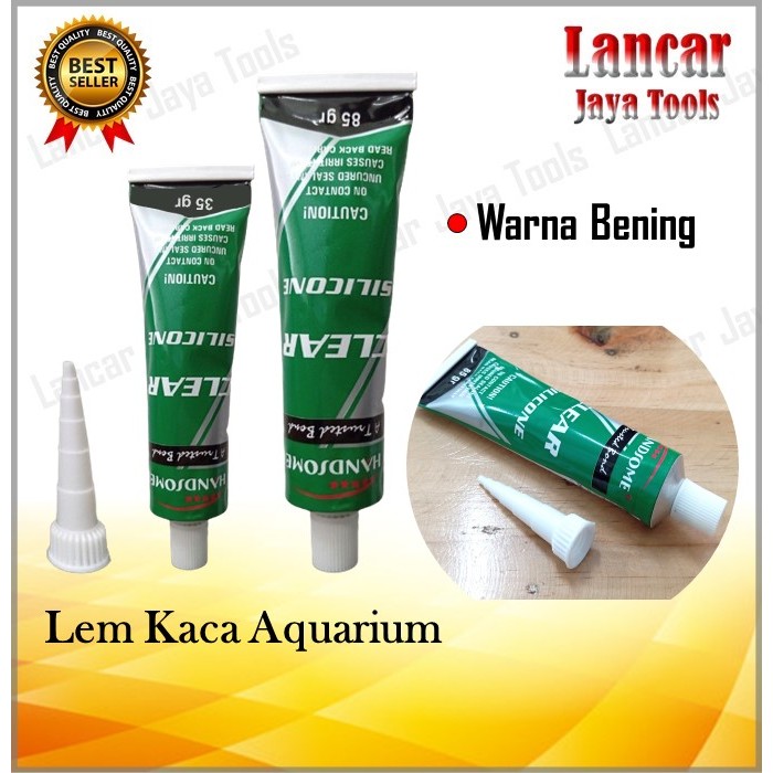 Lem Kaca Silicon Sealent Aquarium Besar Kecil / Lem Sealent Kaca Akuarium Clear