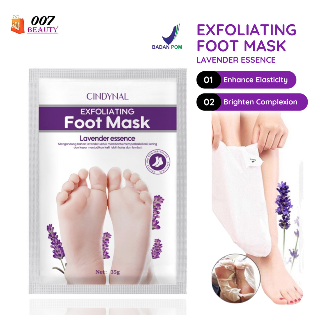 [ BPOM ] CINDYNAL FOOT MASK MASKER KAKI / Foot Peeling Exfloating Mask Pengelupas Kulit Mati