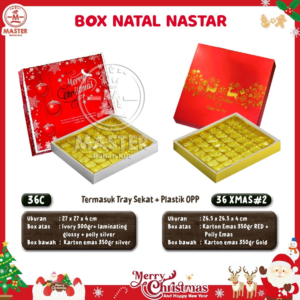 

Box Kue Natal NASTAR / Dus Kado Natal Christmas / Box Nastar [1 pcs]