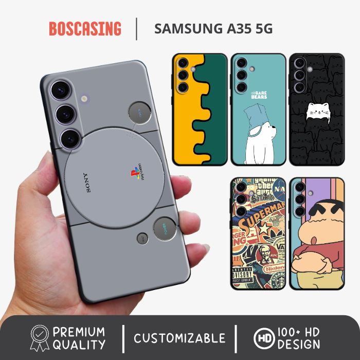 BOSCASING - Premium Casing Case Softcase Samsung A35 5G Aesthetic Lucu Premium Custom Anime Keren