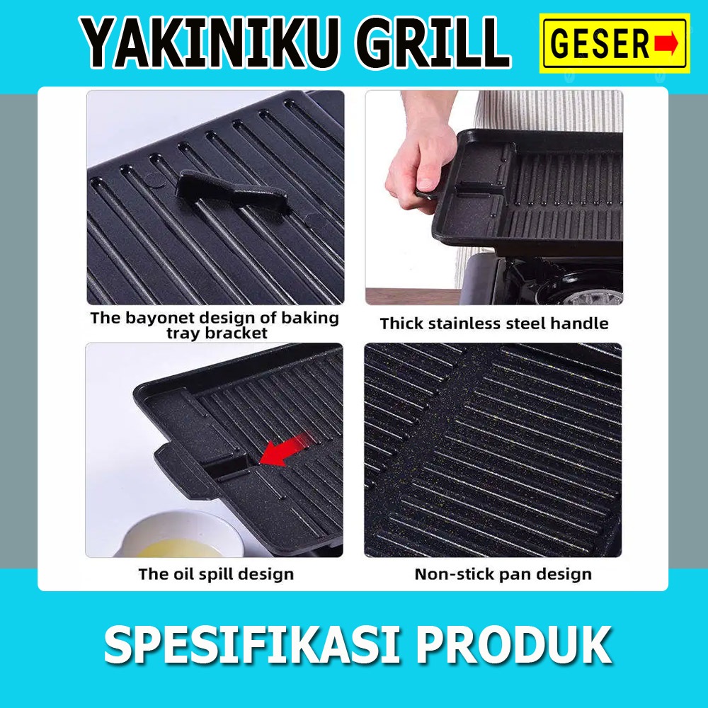 Grill Pan Yakiniku KOREAN BBQ Grill / panggangan KOREAN BBQ Grill Anti Lengket