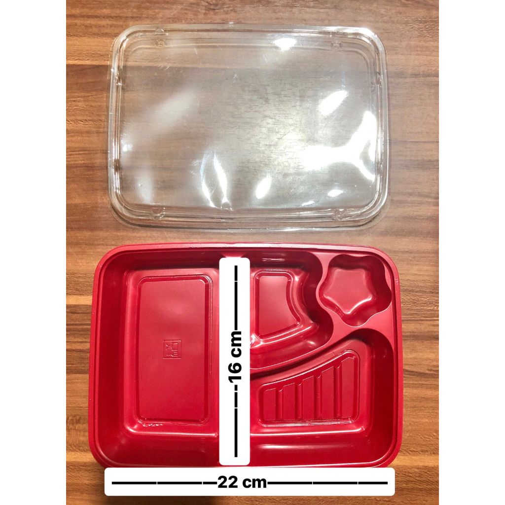 Bento Mika Thinwall Plastik sekat 3 sekat 4 lunch box