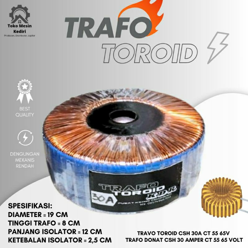 Trafo toroid 30A ct55,65