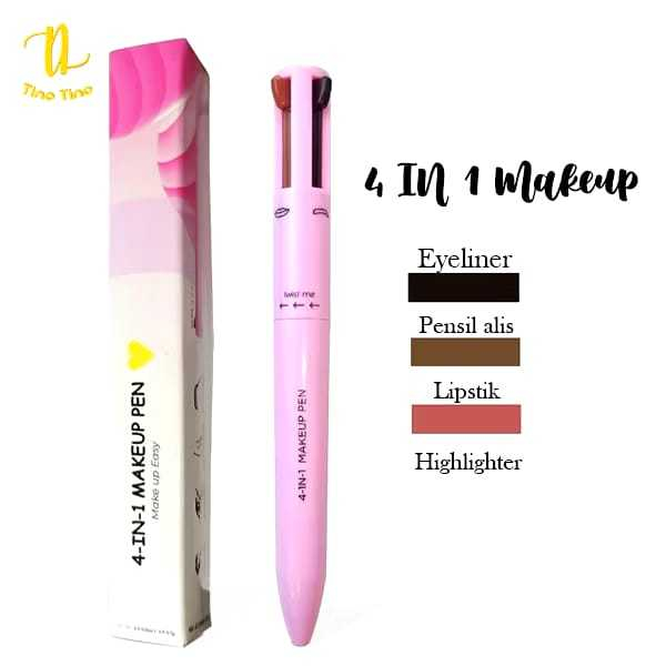 4IN1 Make Up Pen Touch Up Pen Makeup Eyeliner/Brow Liner/Lip Liner dan Highlighter Tahan Lama