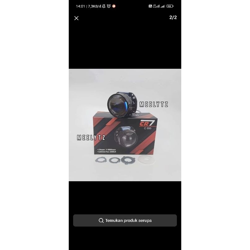 biled cr7 c995 2,5 inch blue lens