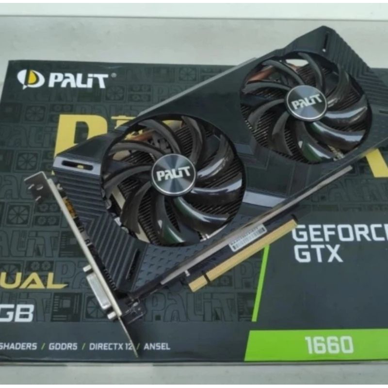 VGA PALIT DUAL GTX 1660 6GB (bukan bekas mining)