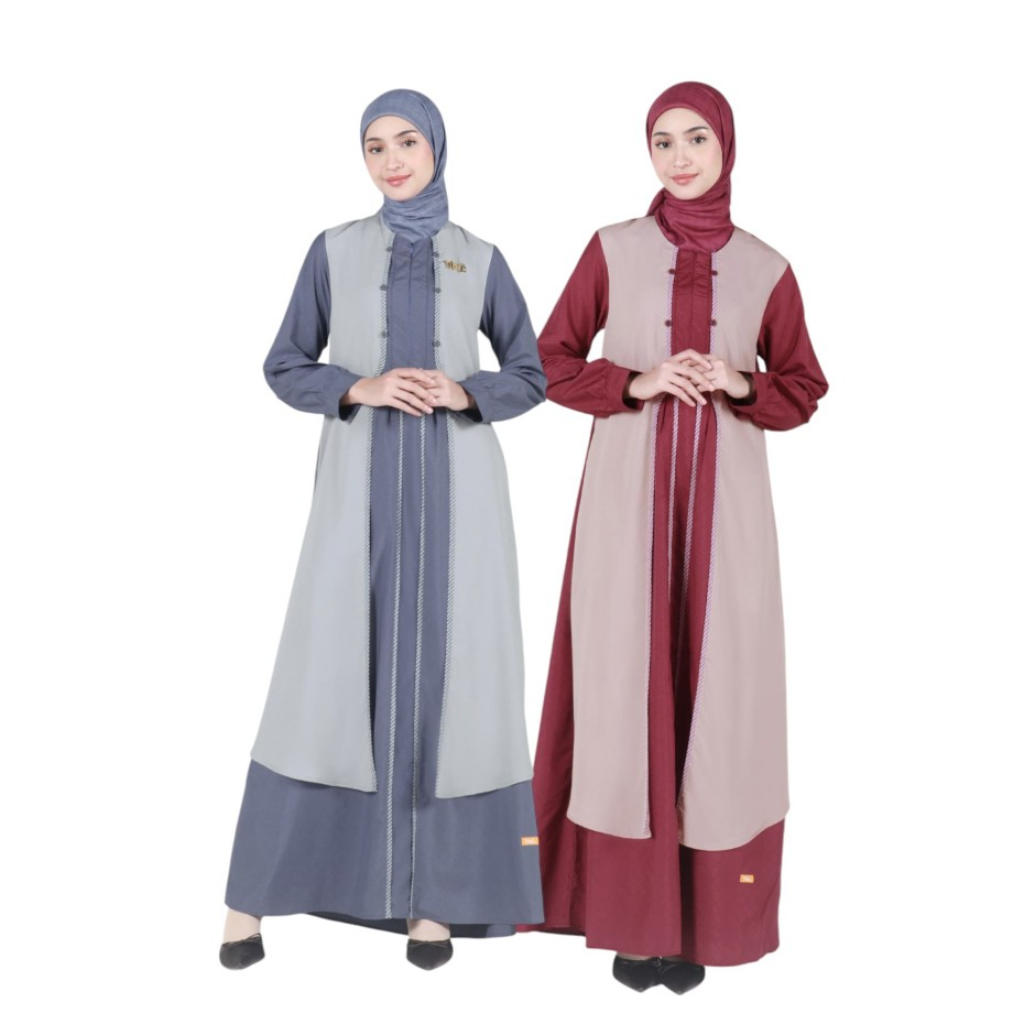 GAMIS IBU SARIMBIT NIBRAS 2025 BELLA BURGUNDY ROYAL NAVY DRESS BAJU BUSANA MUSLIM TERBARU BEST SELLE