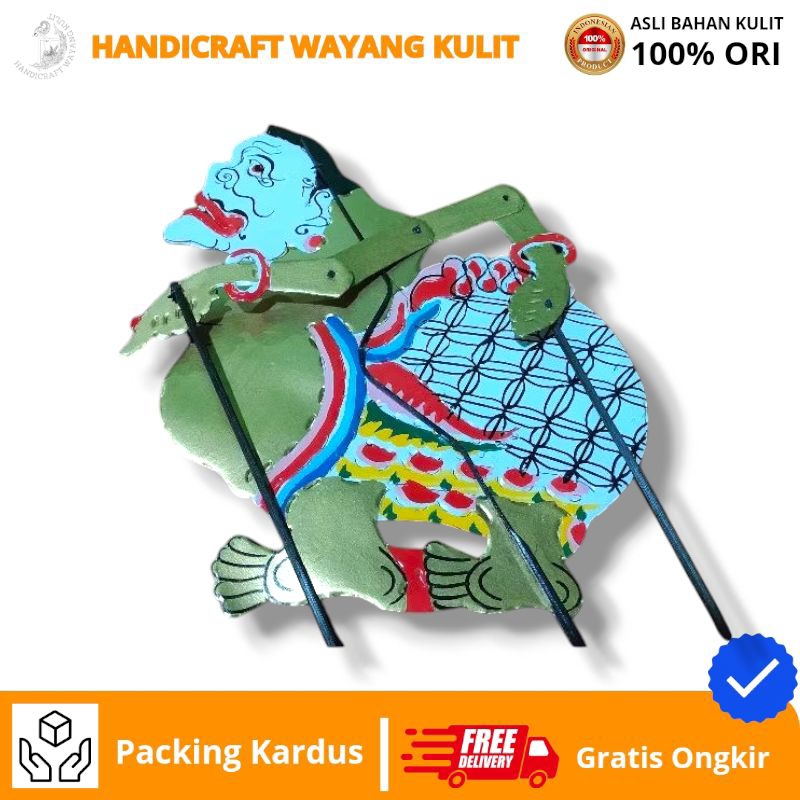 HANDICRAFT WAYANG KULIT | WAYANG kulit SEMAR ukuran standar pentas pedalangan anak