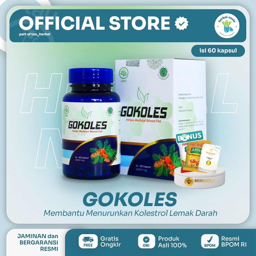 GOKOLES ASLI ORIGINAL OBAT UNTUK MENURUKAN KOLESTROL TINGGI HERBAL 100%