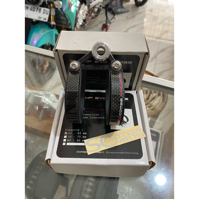 clamp klem knalpot,kenalpot corse project evo, dbs/ahau1/hby/arrow