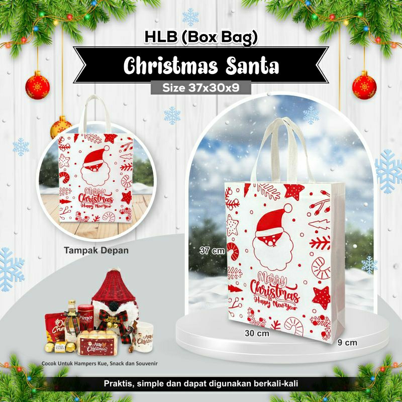 

Goodiebag natal / tas hampers natal ukuran PxLxT 30x9x37