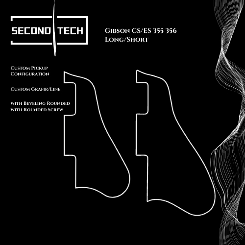 pickguard gibson ES355 Cs356 3ply akrilik mirror custom