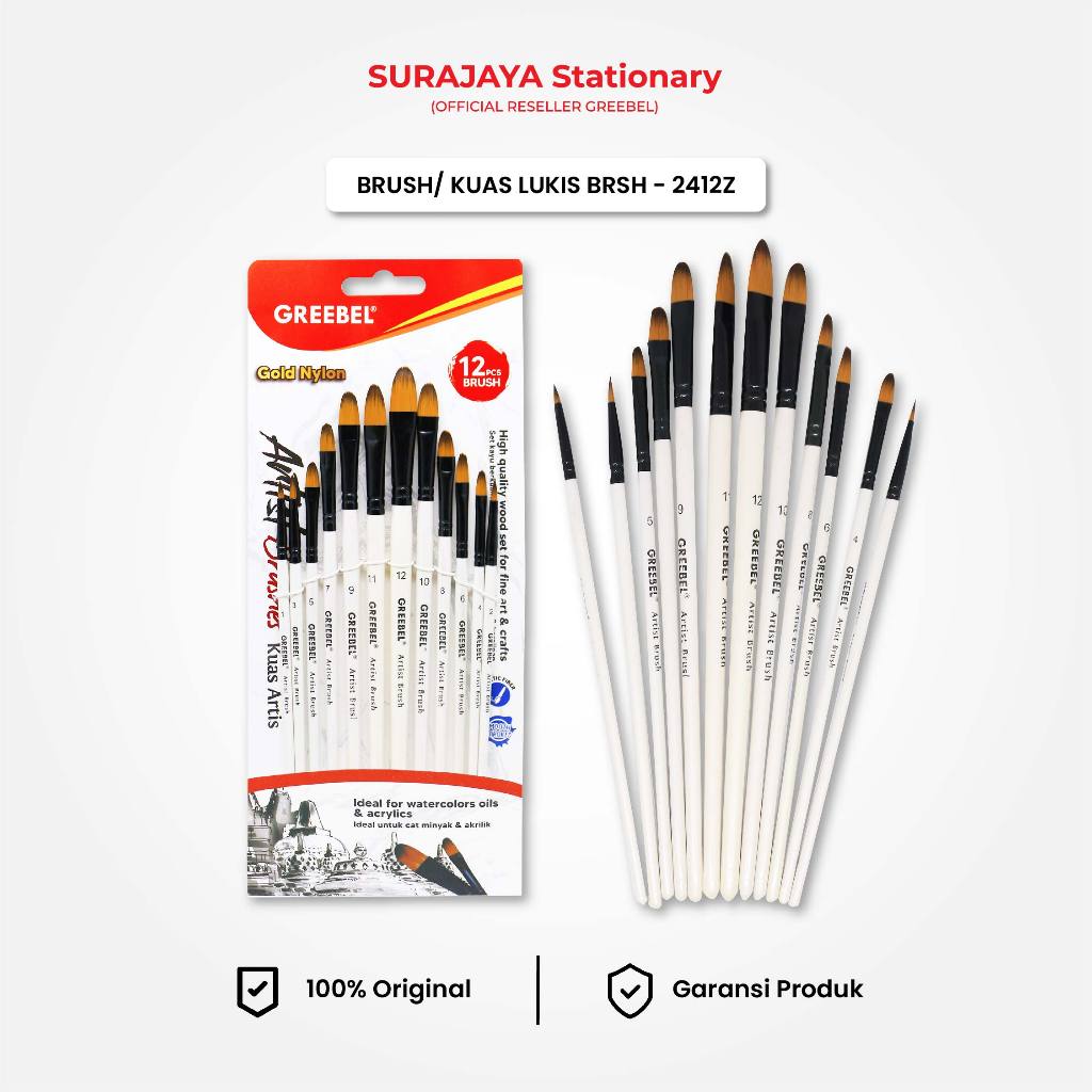 

GREEBEL Kuas Lukis Brush Paint Set / Kuas Melukis (2412Z)