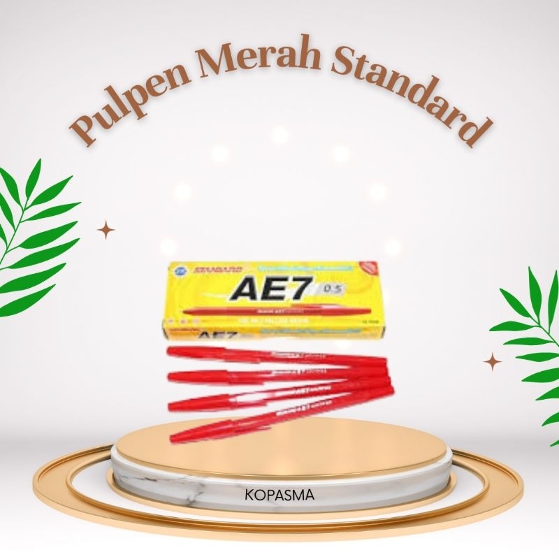 

(KOPASMA) Pulpen Merah Standard AE7 0.5 /perlusin