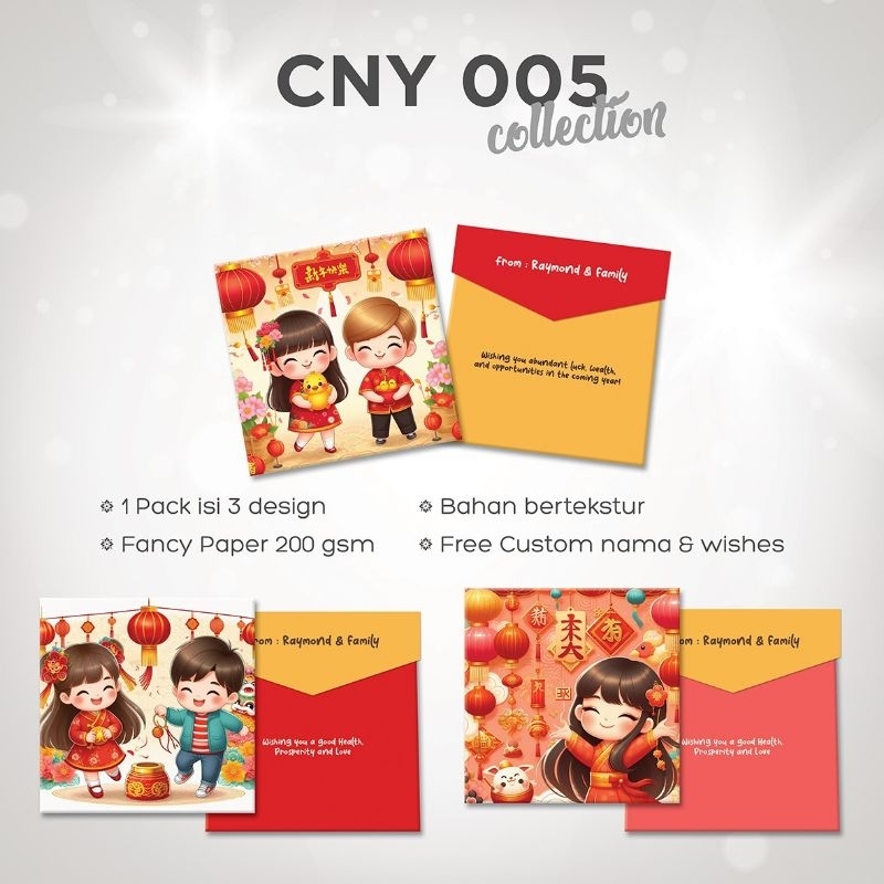 

CUSTOM NAMA / ANGPAO IMLEK / ANGPAO CNY /amplop imlek / hong pao