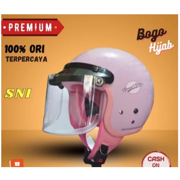 Helm Bogo Retro Hijab Wanita Dewasa Cantik
