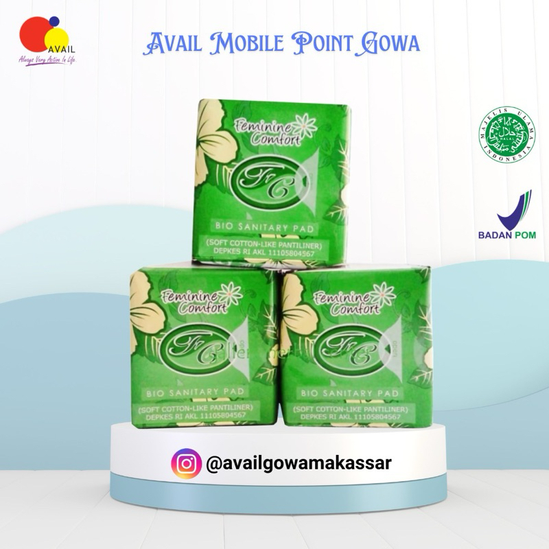 Avail FC Sanitary Pad Pantiliner (1 pc) - Pembalut Avail - Pembalut Sehat - Pembalut Herbal - Avail 