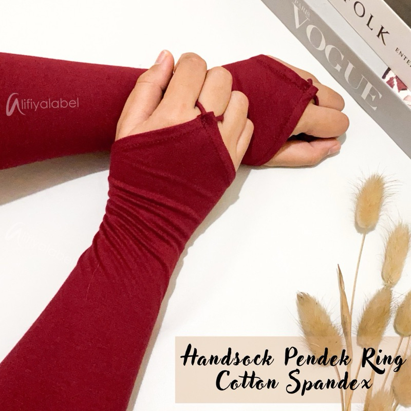 MANSET TANGAN HANDSOCK PENDEK RING CINCIN KATUN SPANDEK / HANDSOCK KAOS RAYON