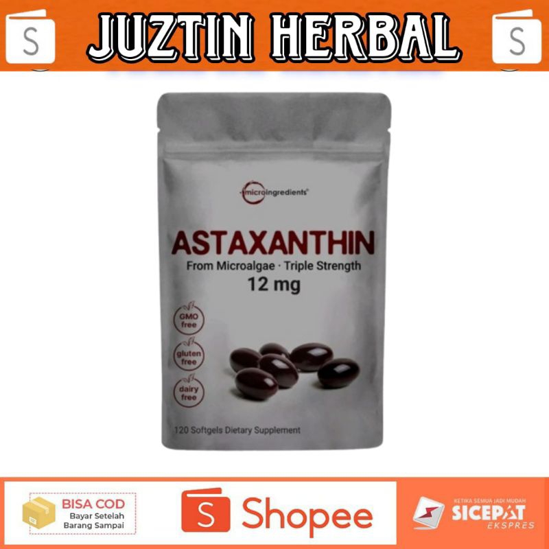 Microingredients Astaxanthin 12mg 90 Softgell