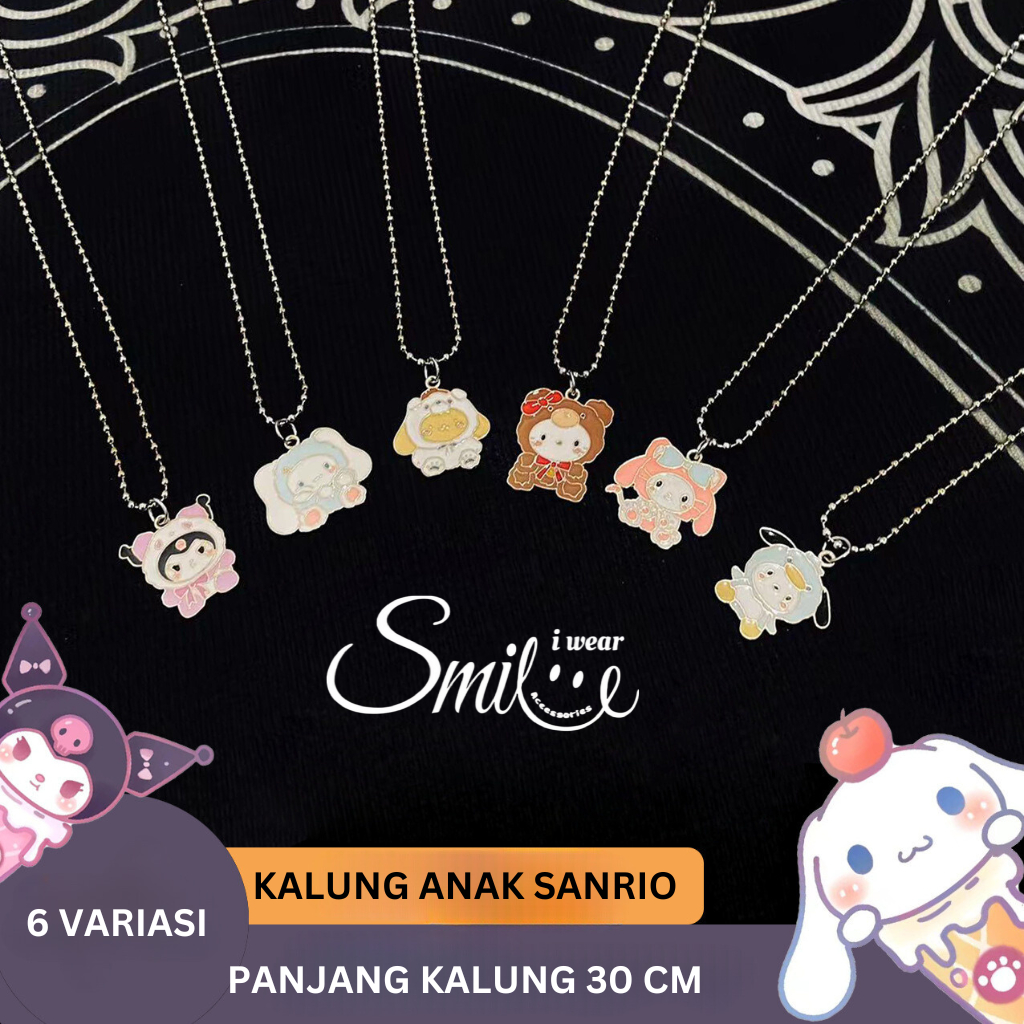 IWS KALUNG FASHION ANAK/KALUNG ANAK SANRIO/KALUNG MELODI KUROMI POMPURIN/KALUNG KOREA/KALUNG AESTHET