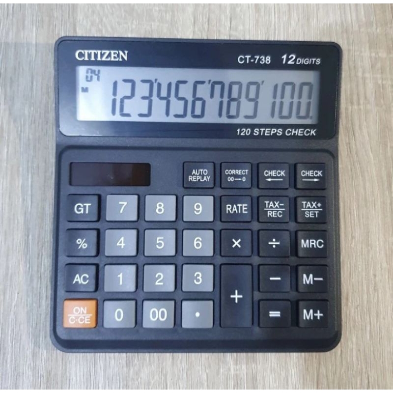 

KALKULATOR CITIZEN CT 738 ~CALCULATOR CHECK 12 Digit
