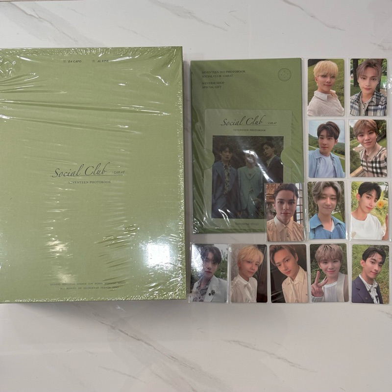 SEVENTEEN SVT SOCIAL CLUB PHOTOBOOK CARAT VER OFFICIAL MERCHANDISE MD UNSEALED FULL SET PHOTOCARD JO