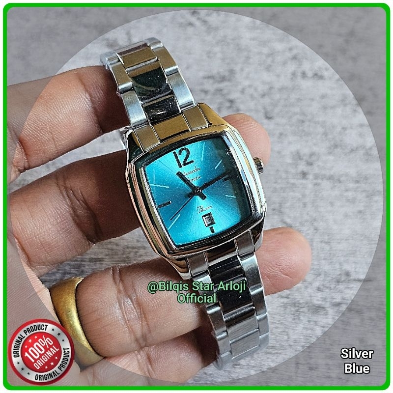 Alexandre Christie Wanita Kotak Ac 2454 Tali Rantai Silver Original 100%
