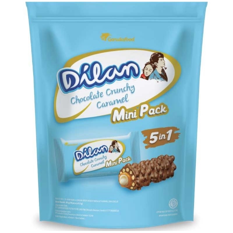 

Dilan Chocolate Crunchy Caramel Mini Pack isi 95 gram