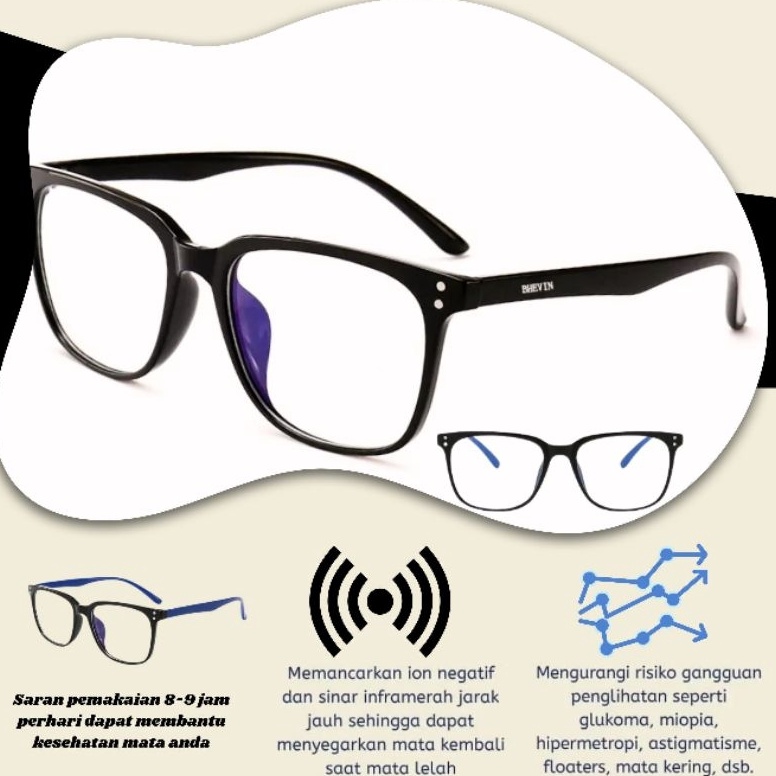 KODE A47H KACAMATA ION NANO NEGATIF ION TANPA BOX BHEVIN KACAMATA PHOTOCROMIC ANTI BLUERAY KACAMATA 